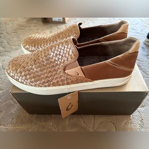 Olukai Lae’ Ahi Lauhala leather slip on- men’s 12-NIB